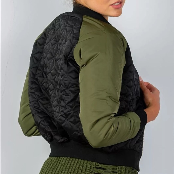 Quilted bomber jacket coat women’s - Picture 4 of 6